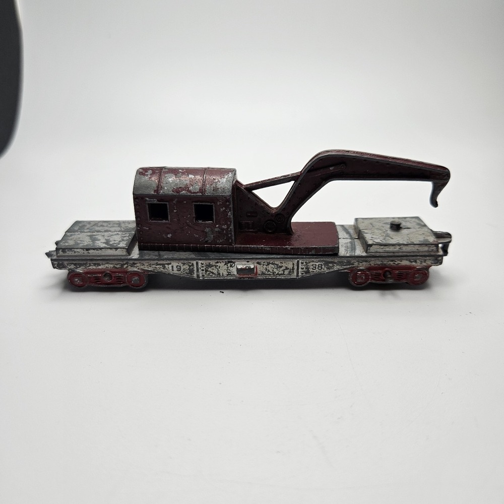 Vintage Tootsietoy Railroad Crane Car Diecast Metal Train‎ Car USA 1938 - Picture 4 of 10